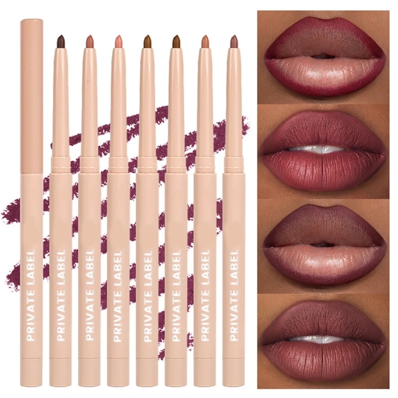 1g Custom Bulk Creamy Lip Liner Private Label 12-Color Pink Tube Matte Waterproof Pigment Plumper Long-lasting Moist Lips Makeup 241226