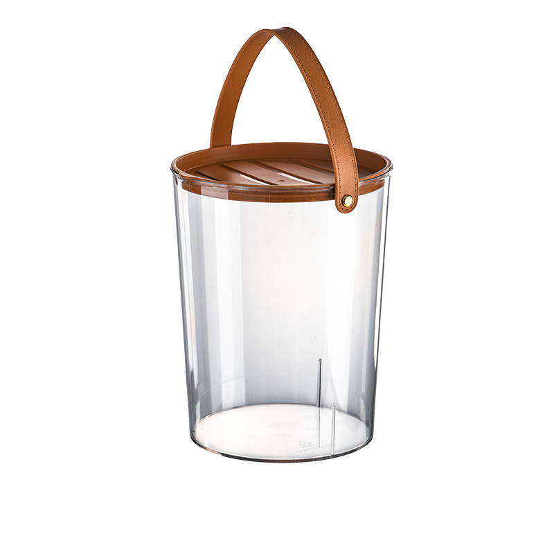 Clear PET Round Grain Container Spacious Design with Secure Lid