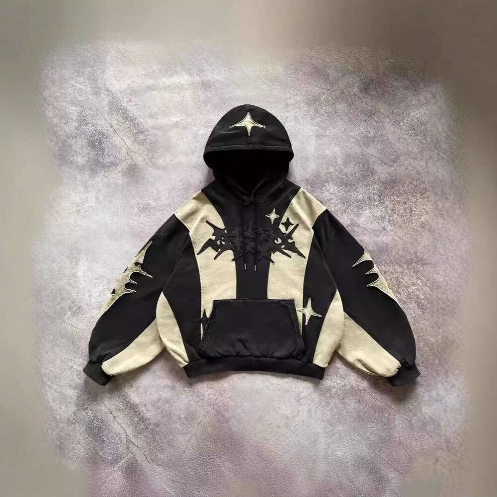 American Street Y2K Collage New Trendy Unisex Loose Hoodie