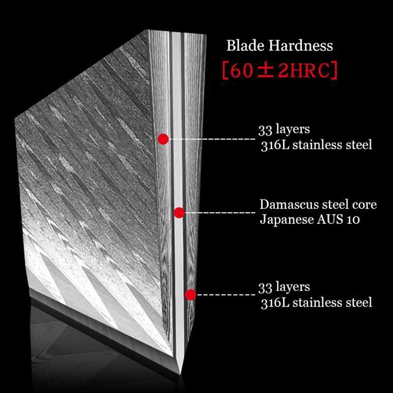 SW Japanese Damascus Stainless Steel Kitchen Knife 6-inch Boning Fish Hand Cutting Bone 67 Layers Chef Santoku Practical Side Dishes Y241227