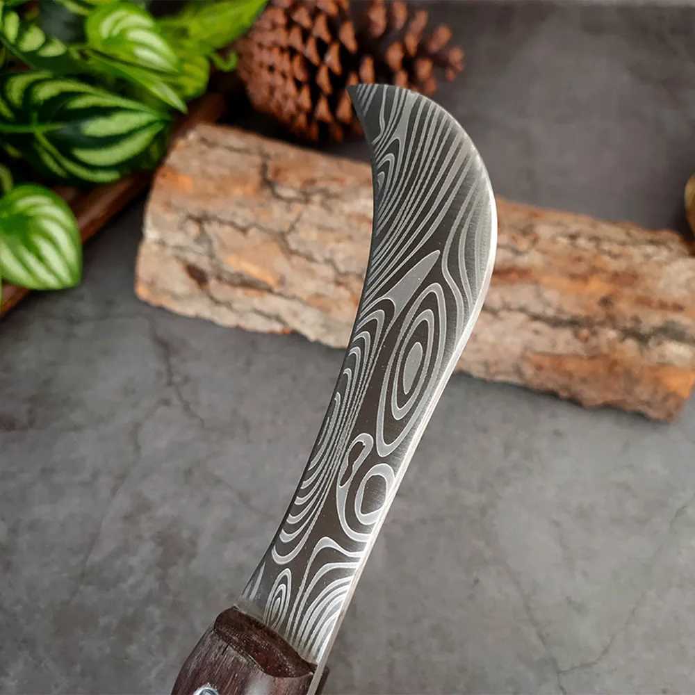 Cutting knife forged 5Cr15 stainless steel fishing practical wiring knife kitchen slicing but meat cutting knife Y241227