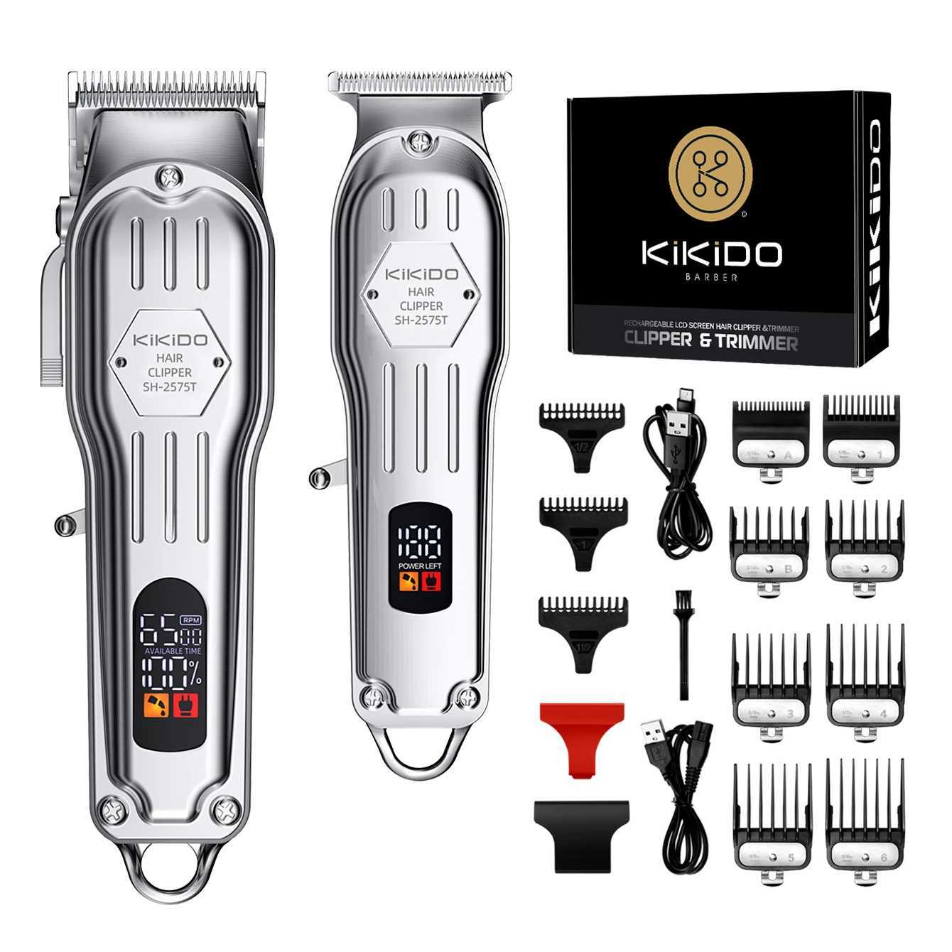KIKIDO Electric Hair Clipper 6500 RPM Professional Hair Trimmer Adjustable Barber Rechargeable Hair Cutting Machine for Men W241227