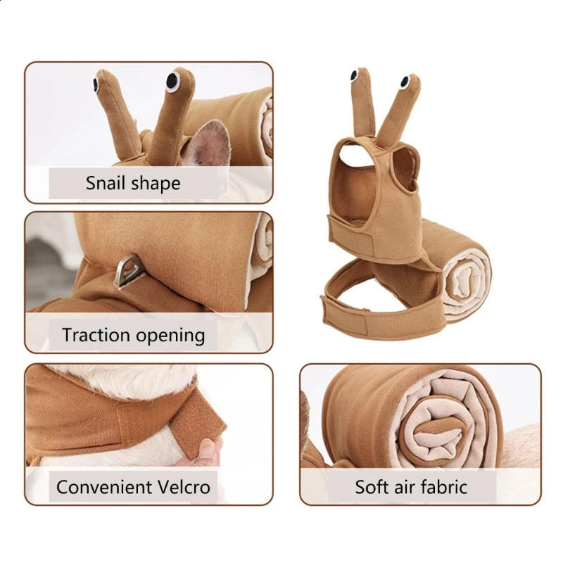 Dogs Cats Cosplay Snail Jumpsuit Christmas Halloween Jumpsuit Pet Winter Clothes for Small Large Dogs Cats 241225