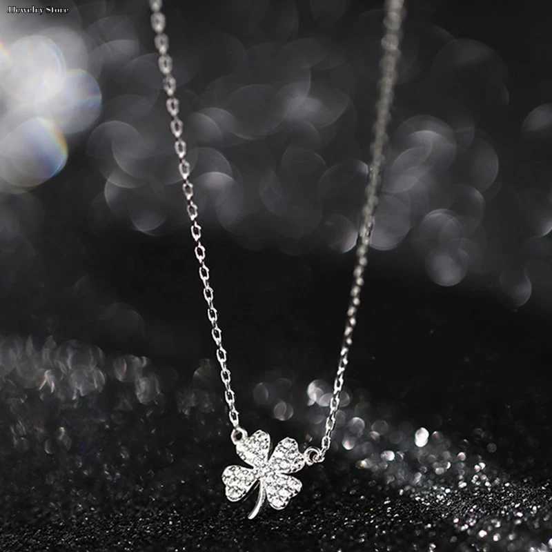 Fashion - Necklace Luck Leaves Crystal Zircon Pendant Clavicle Chain For Women Light Luxury Party Jewelry GiftXJ241227