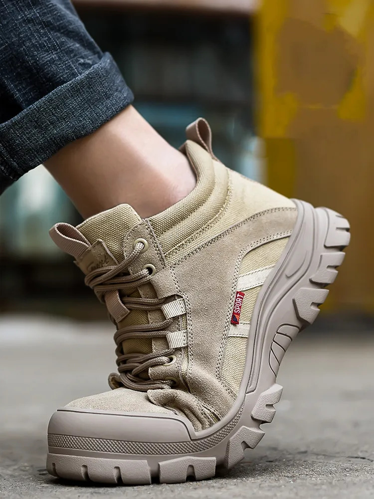 Work Safety Shoes Men Women Protective Steel Toe Safety Boots Indestructible Breathable Wrap Head Work Sneakers 241226