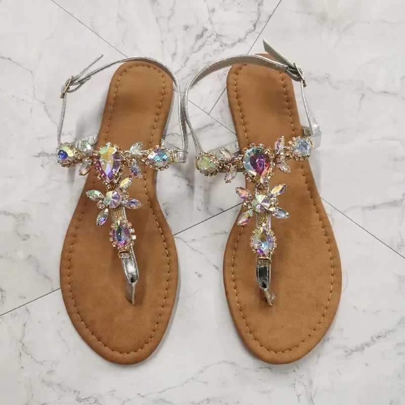 High Quality Summer Fashion Women Sandals Rhinestone Decoration Simple and Comfortable Casual Woman Shoes Womens Sandals T241227