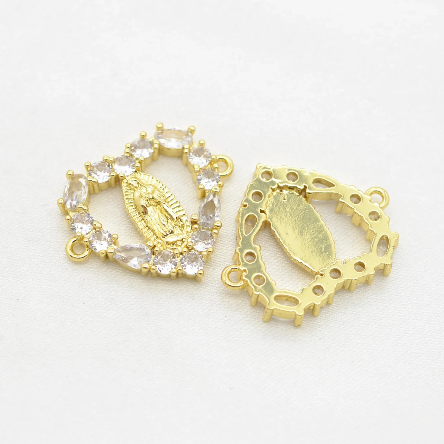 Virgin Mary Heart Connector for Jewelry Making Supplies Flowers Turkish Eyes Elephant Clasps Fastener DIY Hooks Top Quality 241227