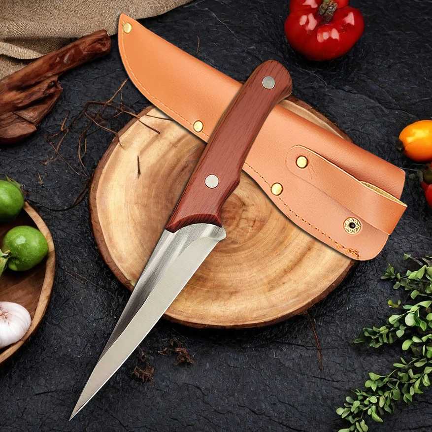 Stainless steel kitchen knife but Boning knife meat and fish diced sushi knife chopped fruit diced tool Y241227