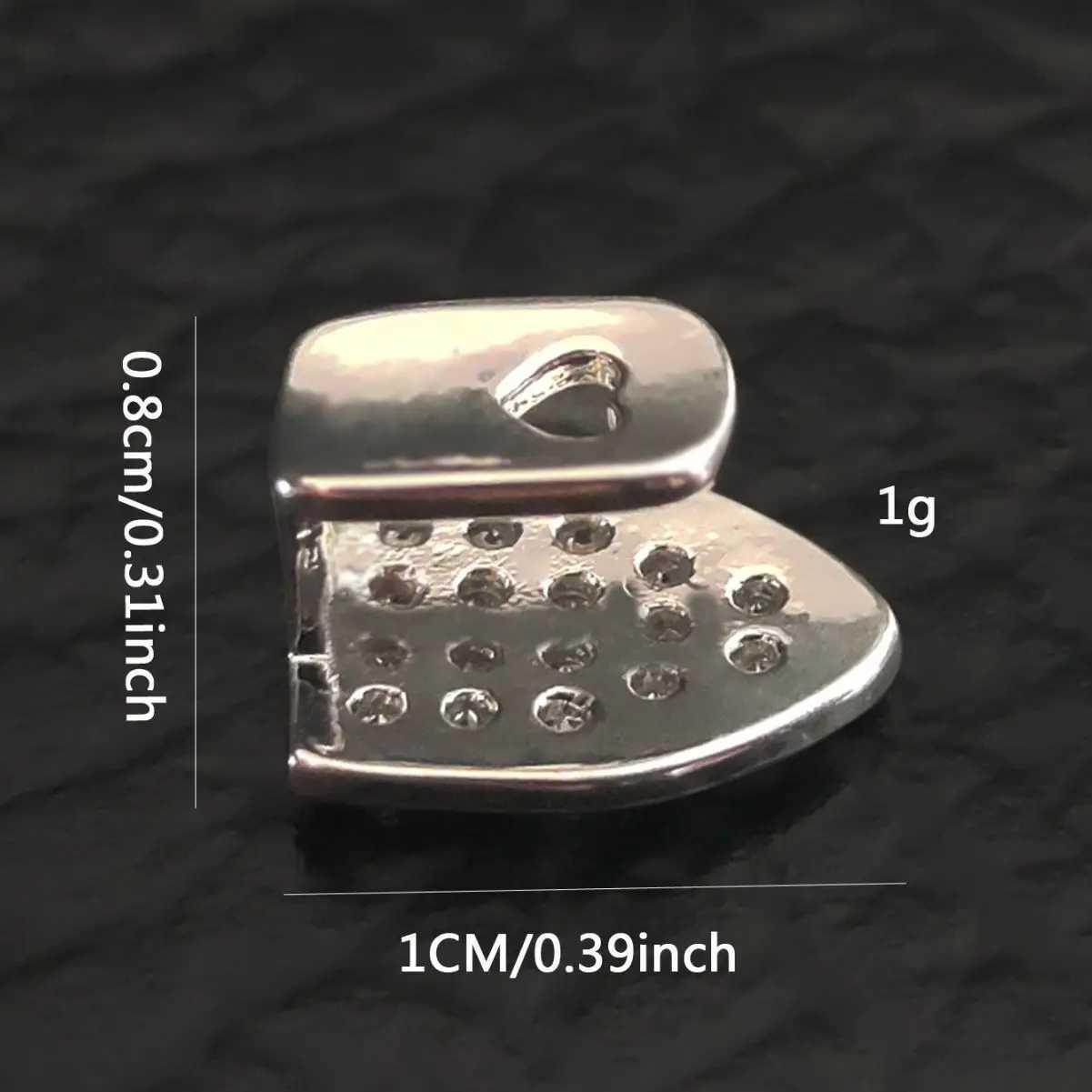 Full Zircon Inlaid Teeth Decoration Hip Hop Style Single Teeth Dating Party Teeth that Both Men and Women Can Wear W241227