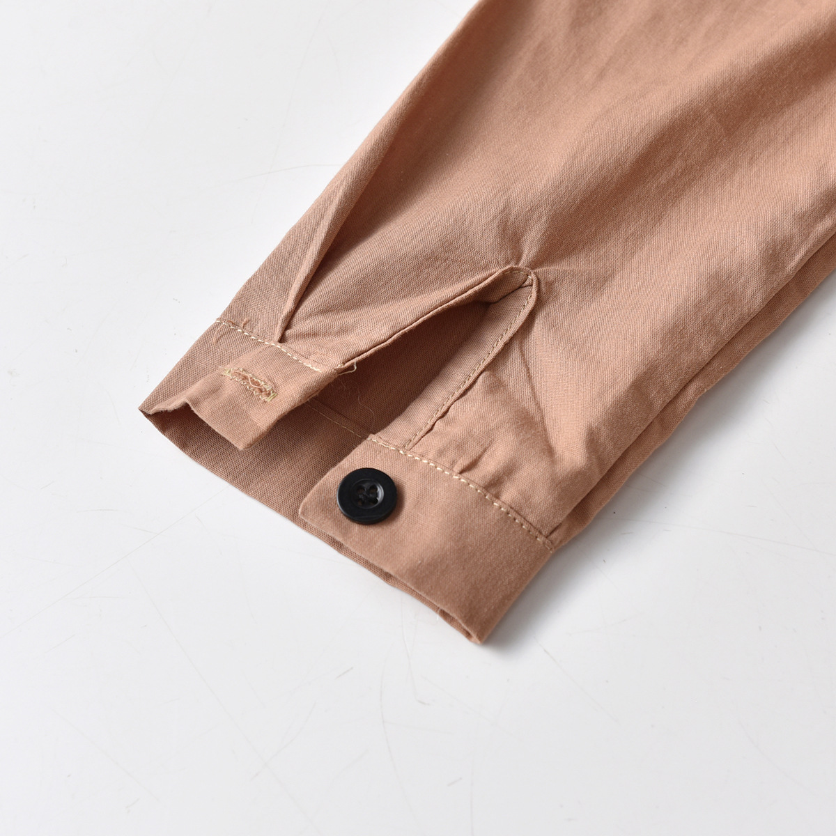 M12261 European and American autumn and winter new coffee shirt pure cotton long-sleeved bottoming shirt