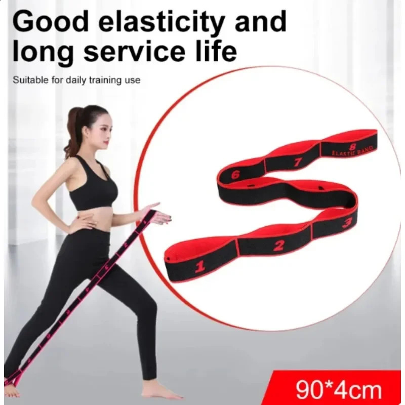 Elastic Yoga Stretching Strap Womens Belts Pilates Fitness Resistance Bands Rope Dance Gym Exercise Female Modeling Straps 241216
