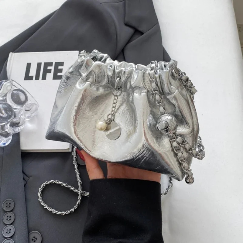 Y2K Millennium Bag Women 2024 High Sense Shoulder Bags Summer Chain Bag Fashion Bucket Bag Messenger Bags Purses Handbags 241223