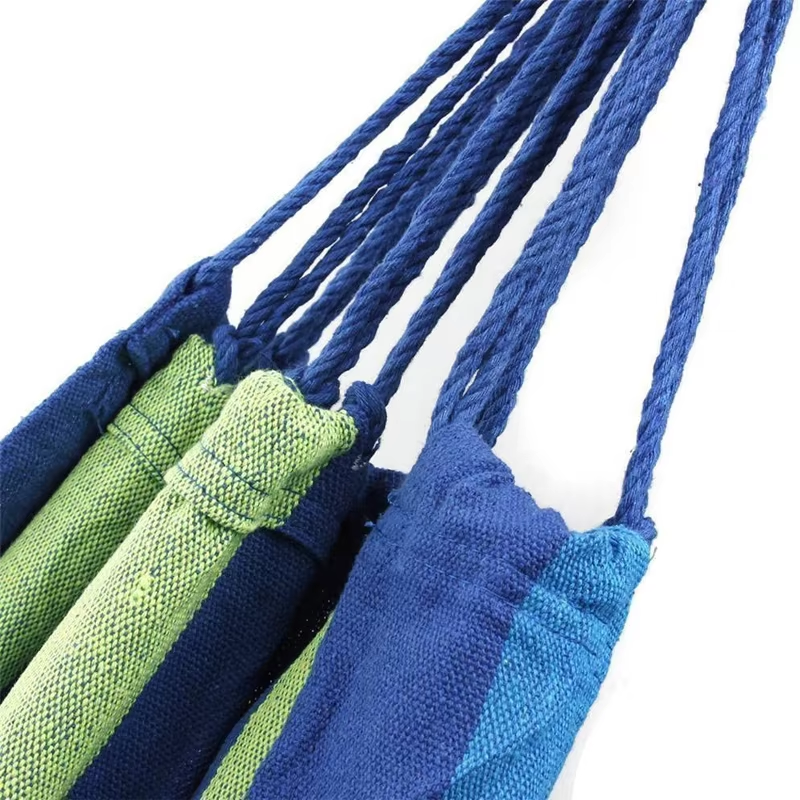 Outdoor Portable Canvas Cotton Hammock Camping Hanging Hammock Swing
