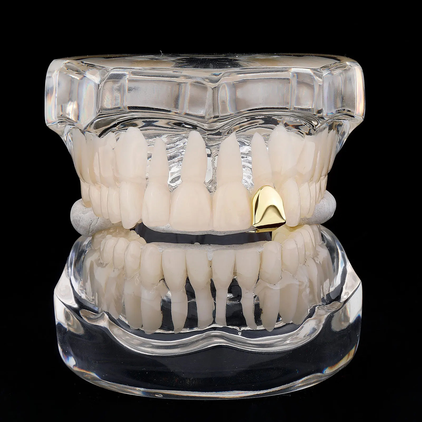 RACHELZ Classic Single Glossy Teeth Gold Silver Rose Color Tooth Caps For Women Men Jewelry Halloween Cosplay Gift 250613 - view 7