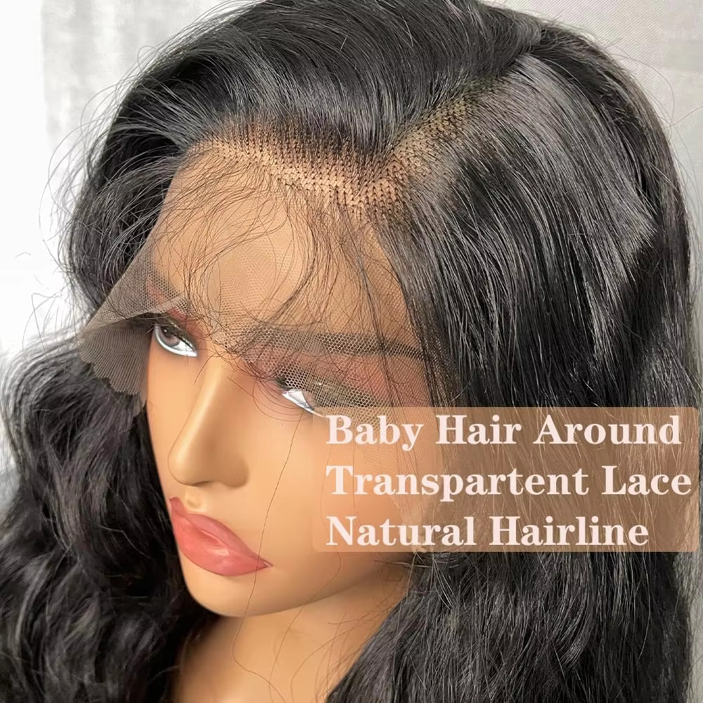 200Density 30Inch 13X6transparent HD Frontal Body Wave Wigs Human Hair Pre Plucked Remy 13X4 Lace Front Wig For Black Women