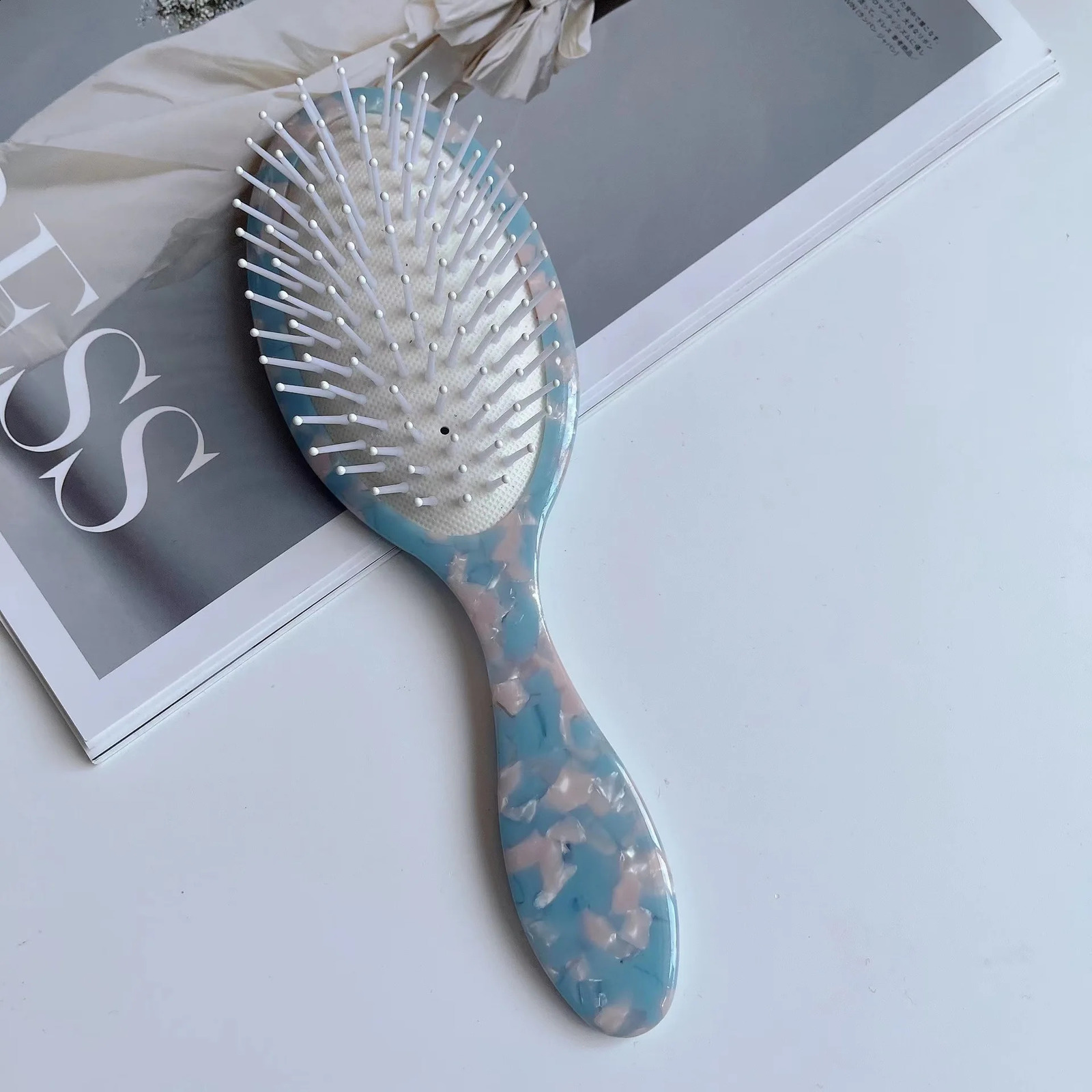 Combs Hairdressing Air Bag Comb Printed Air Cushion Comb Lady Styling Comb Acetic Acid Massage Hair Comb Hairdressing Tool 250103
