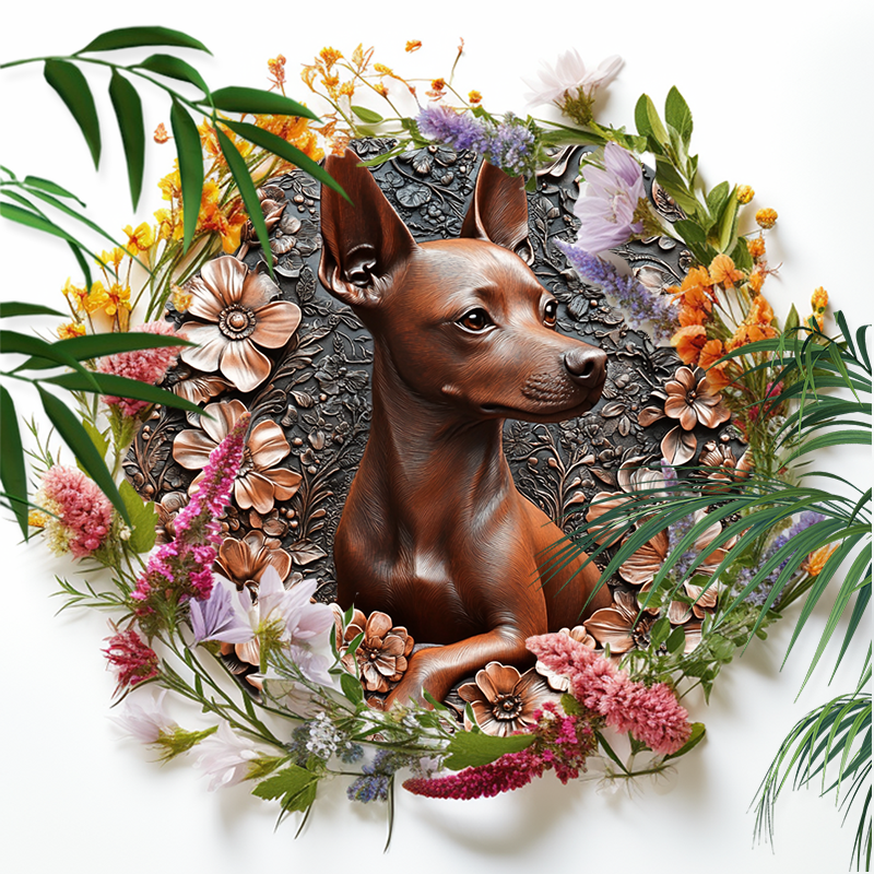 Customized Chihuahua Pet Ornaments - Circular Aluminum Decorative Paintings for Cats & Dogs - Perfect Pet Souvenir Tombstones