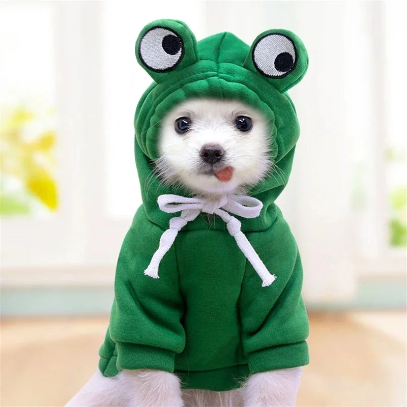 Cute Fruit Dog Clothes for Small Dogs Hoodies Warm Fleece Pet Clothing Puppy Cat Costume Coat for French Chihuahua Jacket Suit