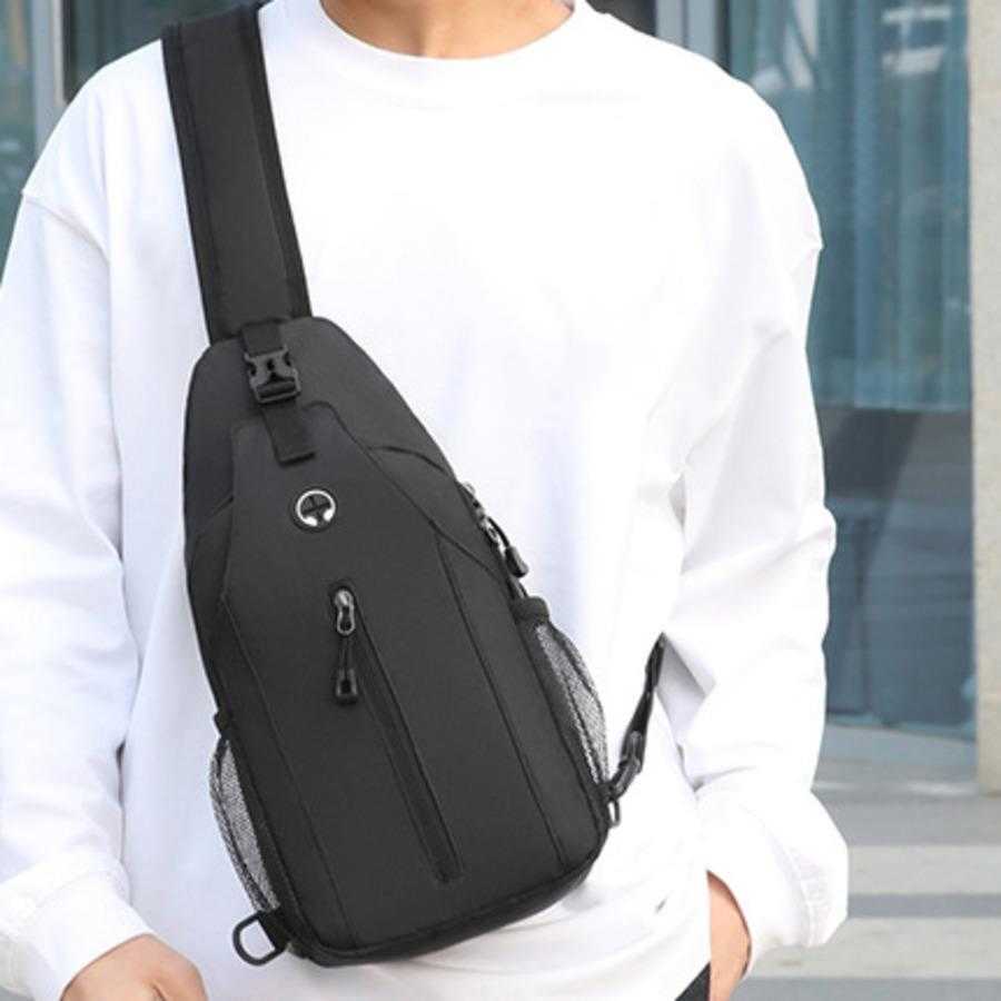 Chest Bag Mens Outdoor Fashion Shoulder Bag Trendy Casual Print Travel Bags Wear-resistant Scratch Resistant Splash Proof Crossbody Bag 240920