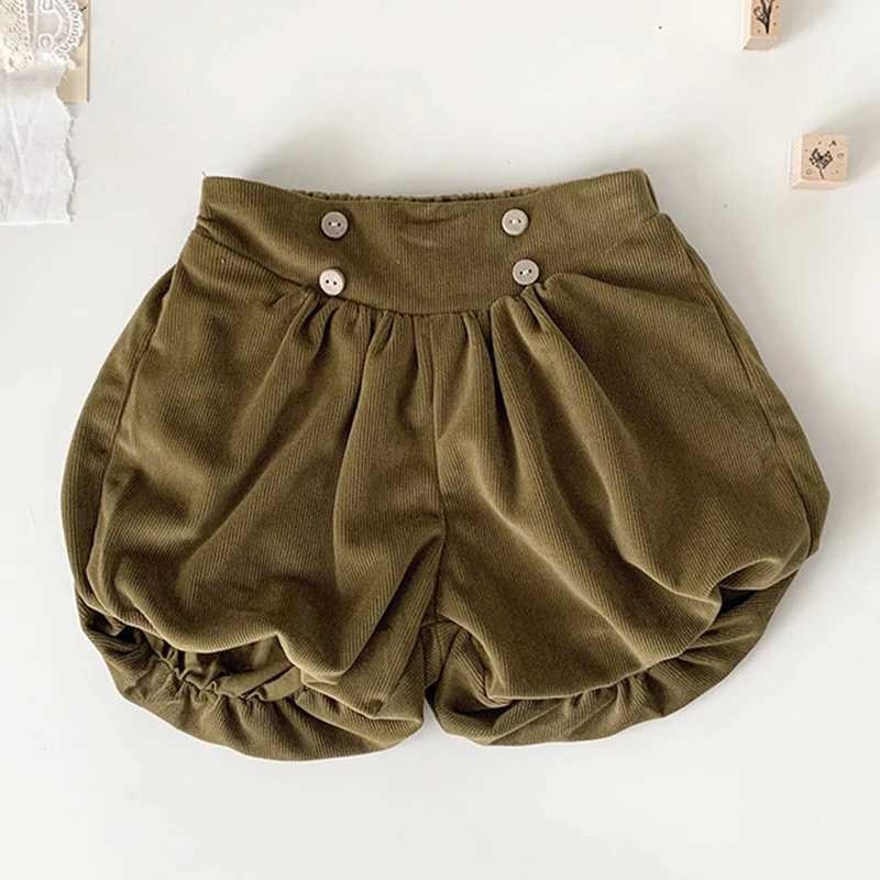 Kids Baby Girls Solid Color Velvet Childrens Clothing Shorts Autumn Winter Baby Girls Children Lantern Shorts W241227