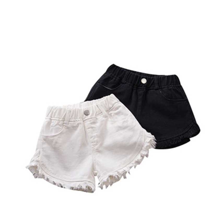 New 3 4 5 6 7 8 9 10 12 Years Kids Girls Summer White Pink Blue Black Denim Cowboy Shorts For Boys School Short Pants W241227