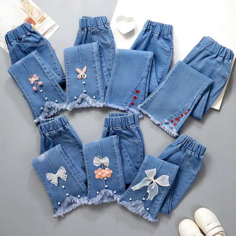 Girls bell bottoms solid color fashionable sle slish Baby Girl Spring Clothes for Flared Pants Casual Trousers 3-12 years old W241227