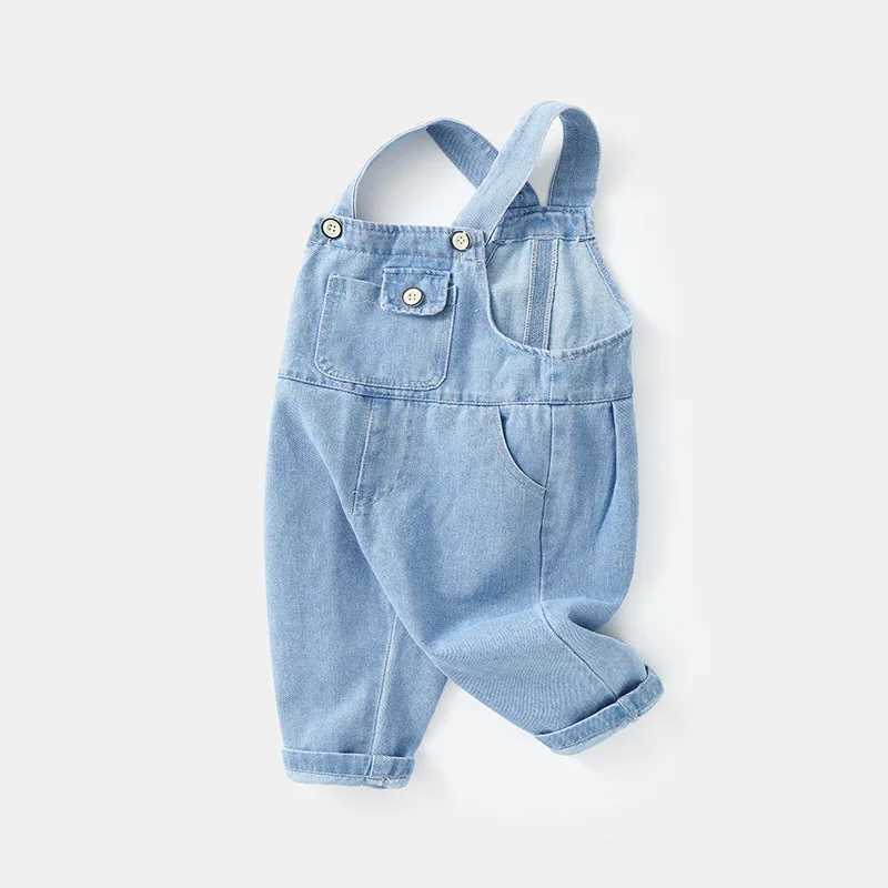 2024 new summer childrens denim jacket for girls and boys casual and loose fit suitable for jeans 1-4T fashionable childrens jacket pants W241227