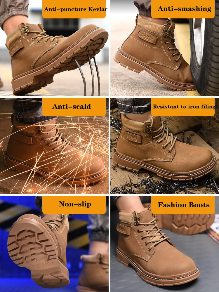 Winter Safety Shoes For Men And Women Anti-puncture Indestructible Work Safety Boots Insole Protective Shoes 241226