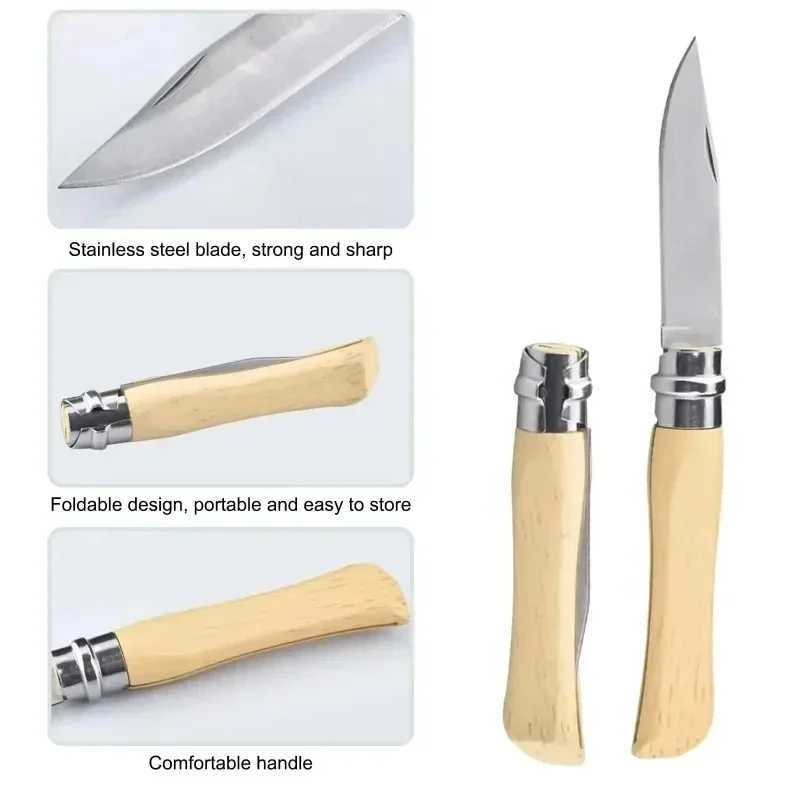 Folding Peeler Sharp Fruit Knife Stainless Steel Knife Kitchen Knives Fruit and Vegetable Slicing Knife Household Cooking Tool Y241227