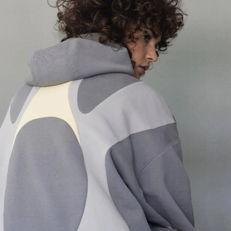 2024 American patchwork irregular Harajuku pullover Y2K hoodie mens and womens trendy sportswear street wear 241224