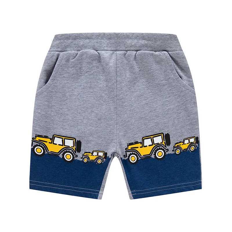 TUONXYE Summer Fashion Boys Shorts Cartoon Car Pattern Cotton Casual Breathable Pocket Pants Baby Clothing 2-9 W241227