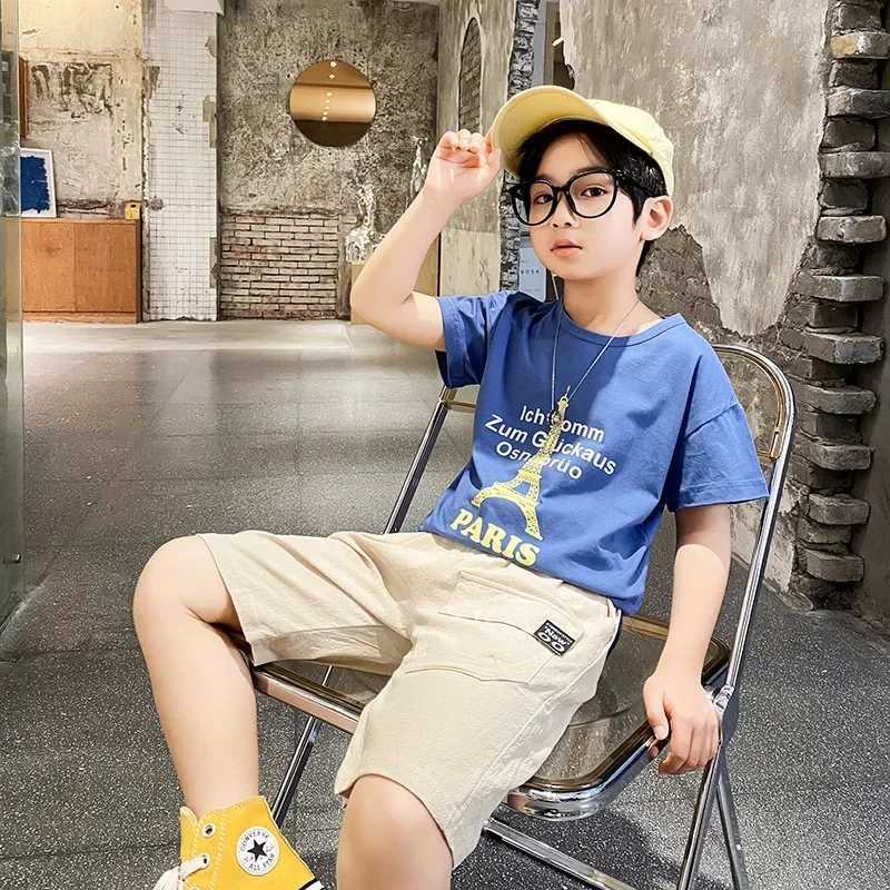 Boys Shorts Kids Eastic Band Short Pant 2024 Summer 2 To 12 Yrs Childrens Clothing Teenagers Sports Trousers Casual W241227