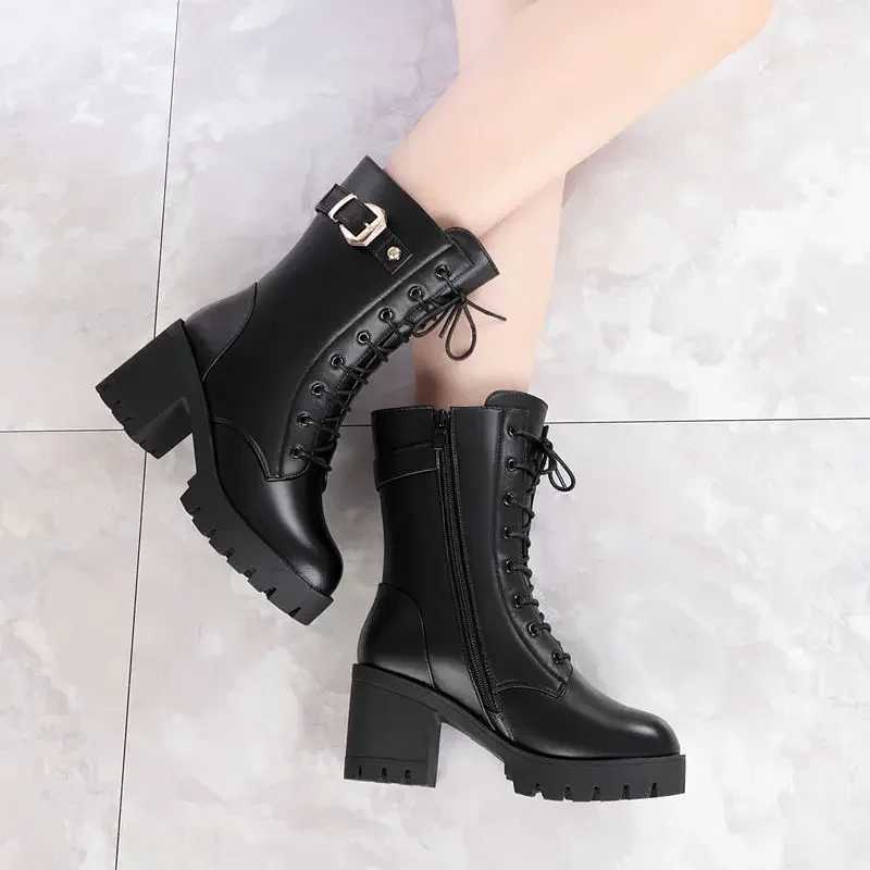 Luxury Womens Boots Winter Warm Women Snow Boots Fashion High Quality High Heels Comfort Platform Women Short Boots Womens Boots Z250303