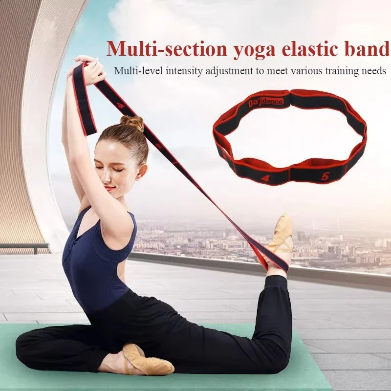 Elastic Yoga Stretching Strap Womens Belts Pilates Fitness Resistance Bands Rope Dance Gym Exercise Female Modeling Straps 241216