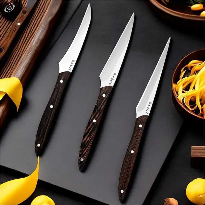 Food Carving Knife 3-piece Set Chef Carved Fruit Decorative Knife Professional Food Carving Sharp Solid Wood Handle Utility Tool Y241227