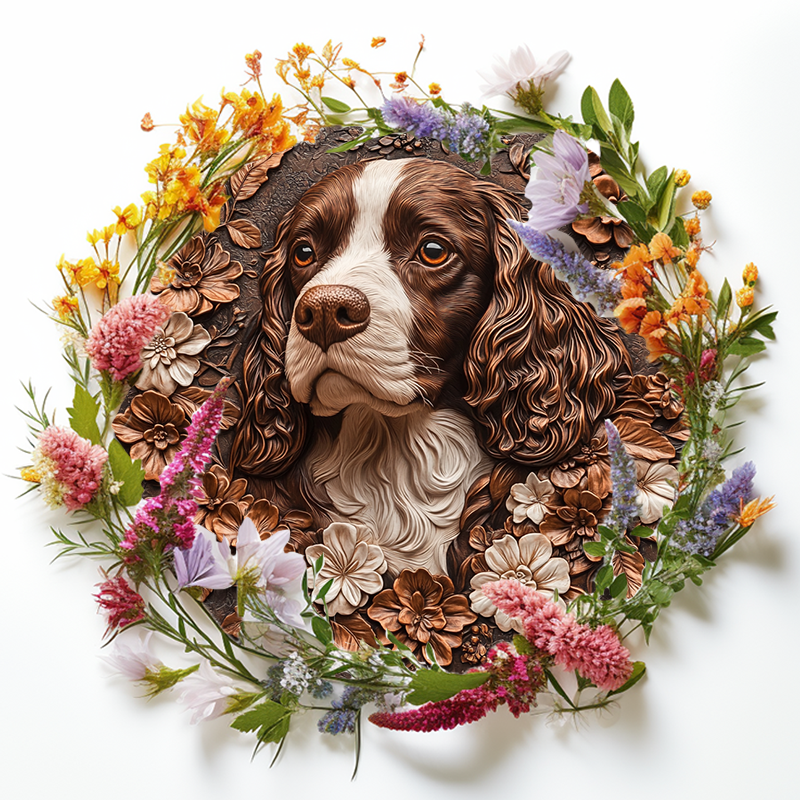 Customized French Bulldog Pet Ornaments - Ultra High Definition Circular Aluminum Decorative Paintings for Souvenir Tombstones