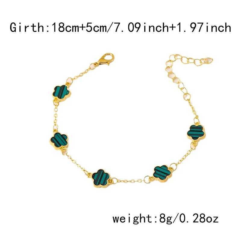 Fashion Hot Plum Blossom Plant Five Flower Bracelet for Women Girls Link Chain Wedding Party Wrist Jewelry Girlfriend GiftsXJ241214XJ241227