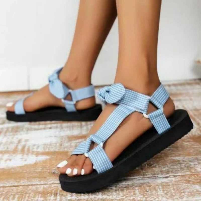 High Quality Sandals Summer New Thin Sole Beach Sandals Comfortable and Non Wear Ethnic Style Womens Shoes T241227