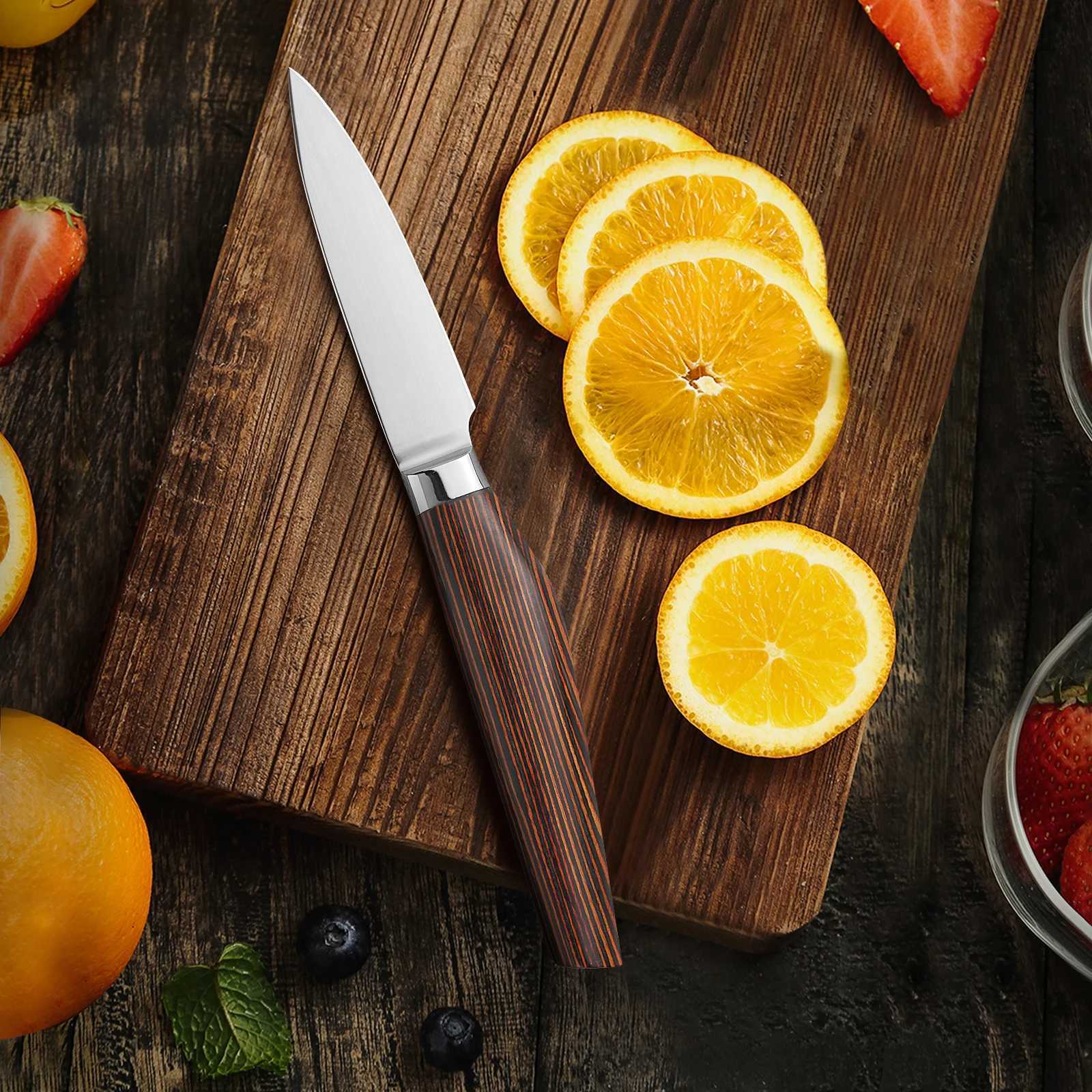 TURWHO 3.5 Paring Knife High Carbon Stainless Steel X50Cr15MoV Kitchen Knives Vegetable fruit Peeling Chef Utility Cooking Tool Y241227