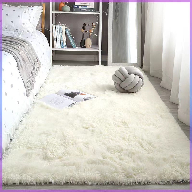 4465-73-Modern Simple Beige Living Room Carpet Oversized Bedroom Line Rug