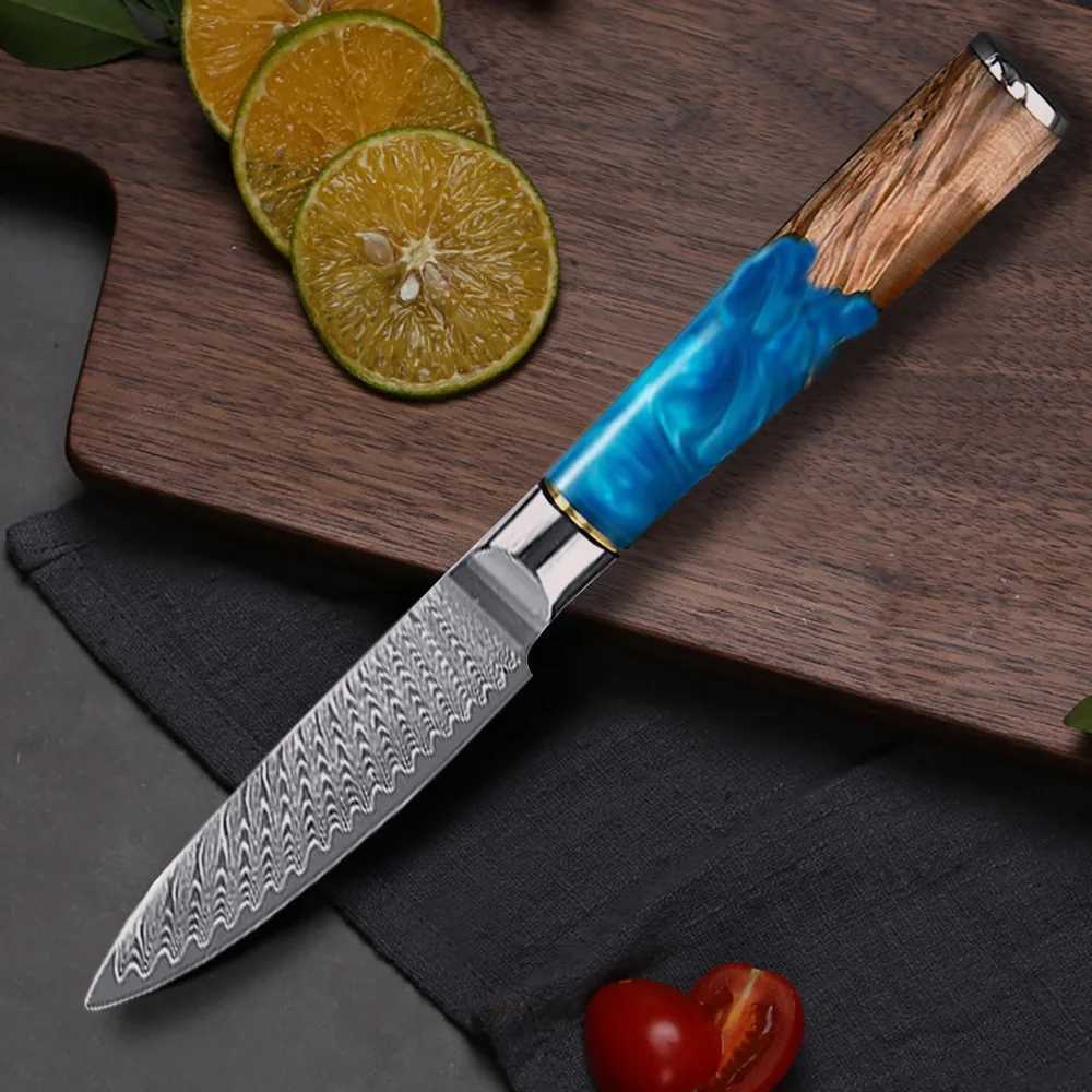 3.5 Inch Paring Knife VG10 Damascus Steel Sharp Fruit Knife for Cutting Fruit and Vegetables Kitchen Peeling Knife Y241227