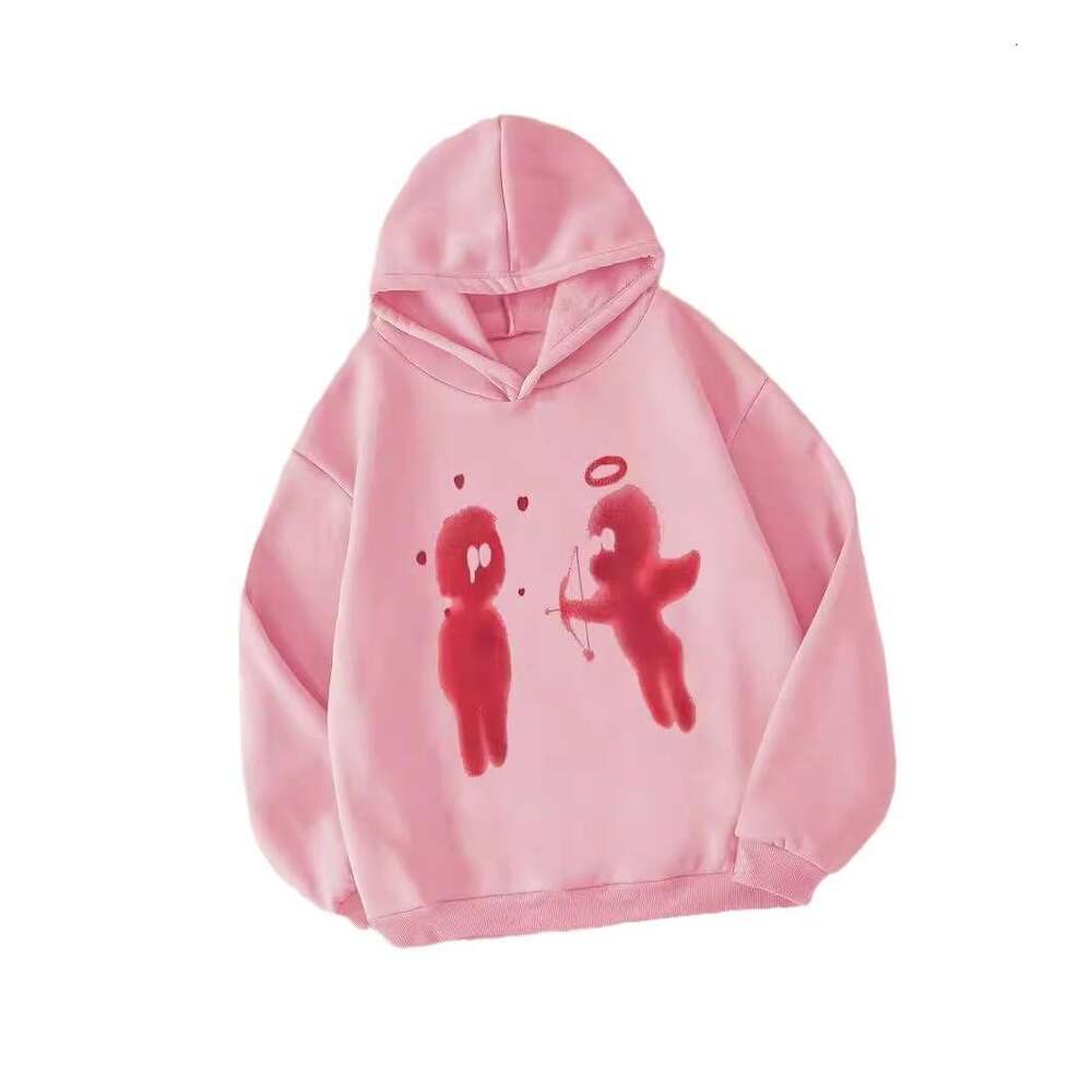 Autumn and winter Y2K fashion trend cartoon printed pattern casual hooded loose hoodie
