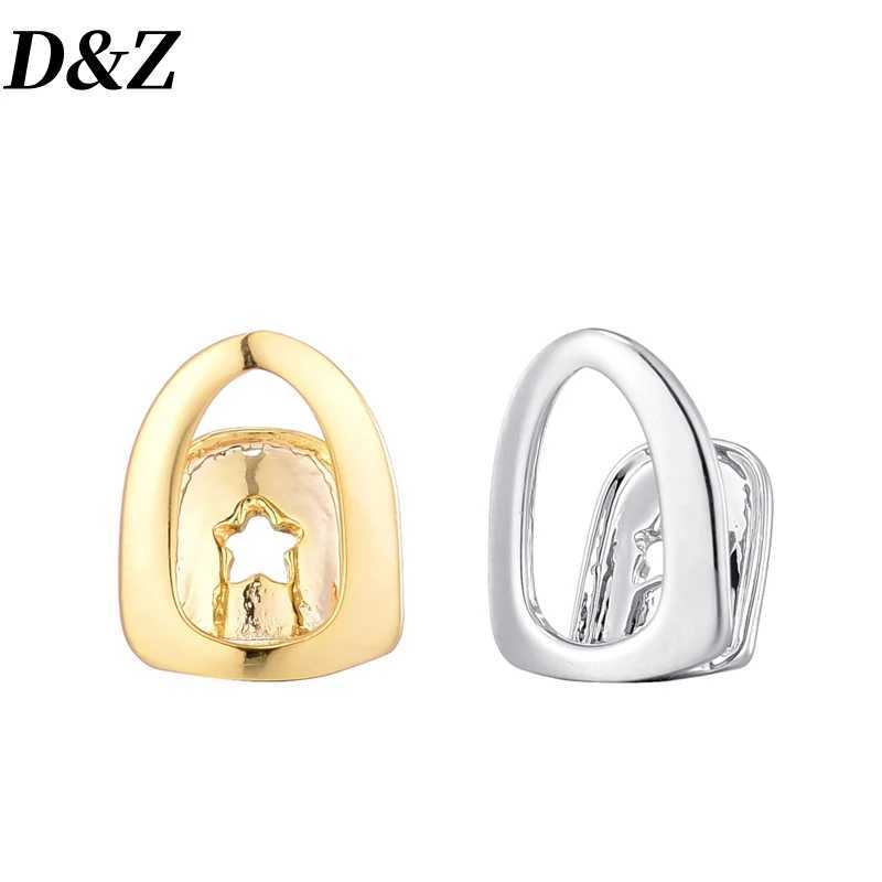D Z New Fashion 2-piece Star Teeth Grillz cubic zirconia Cs Micro Pave mens and womens jewelry charm grill W241227