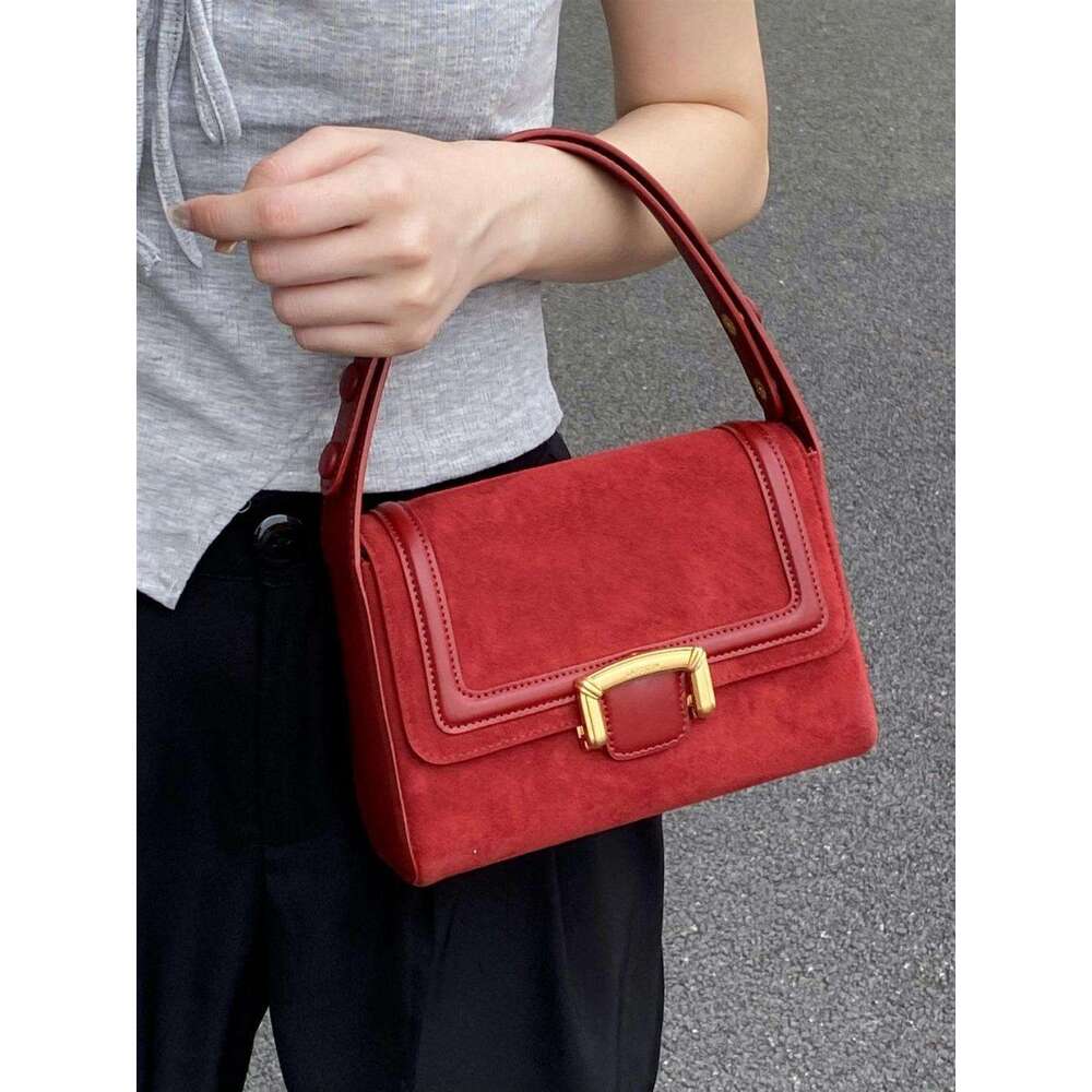 Women's Bags Handbag Niche Underarm Small Square Bag Fashionable And Versatile Korean Version Handbag New Retro Suede Tote Bags