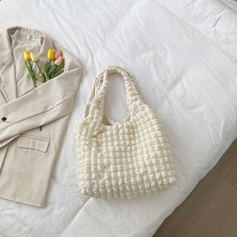 This Year's Fashion Is Simple and Stylish. Commuter Wrinkled Bags One Shoulder Underarm Are Popular 241227