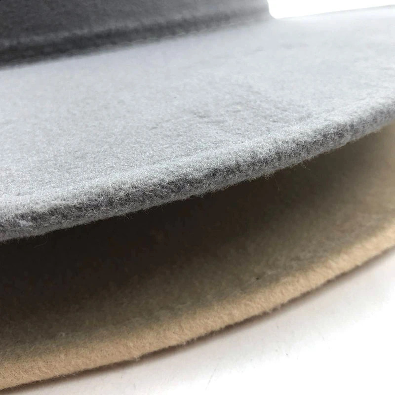 Black/gray Wide Brim Simple Church Derby Top Hat Panama Solid Felt Fedoras Hat for Men Women artificial wool Blend Jazz Cap 241226