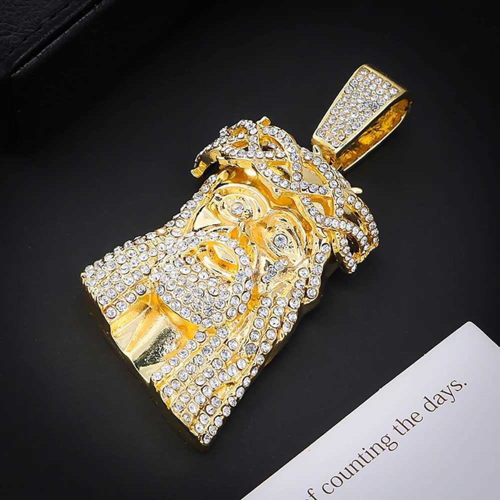 1pc Jesus Pendant Necklace With Cuban Chain hip hop chain Ideal Gift For Men And WomenXJ241227