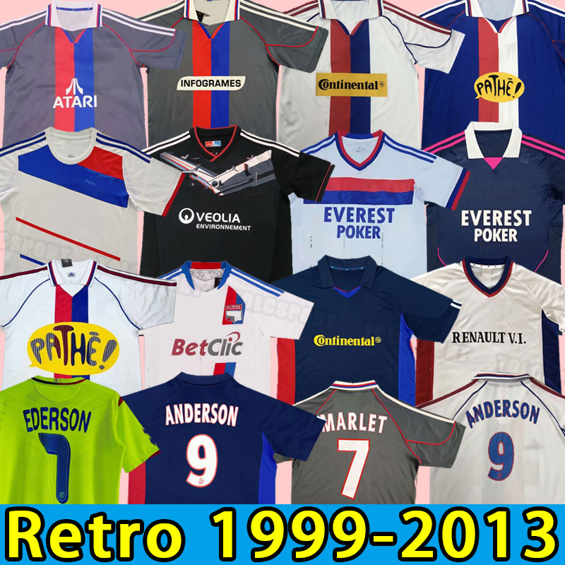 Retro Lyon soccer jerseys vintage Maillot de foot JUNINHO classic football shirt PJANIC BENZEMA top 00 01 02 08 09 10 11 12 13 99 00 2000 2001 2002 2009 2010 2012 2013 1999