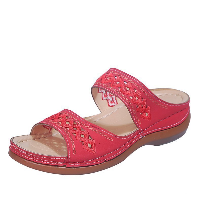 Summer New Ddmywed Large Size Minimally Embroidered Hollow Sandals Breathable Women S Slippers Chinese Brand Shoes F Ddmysaturn