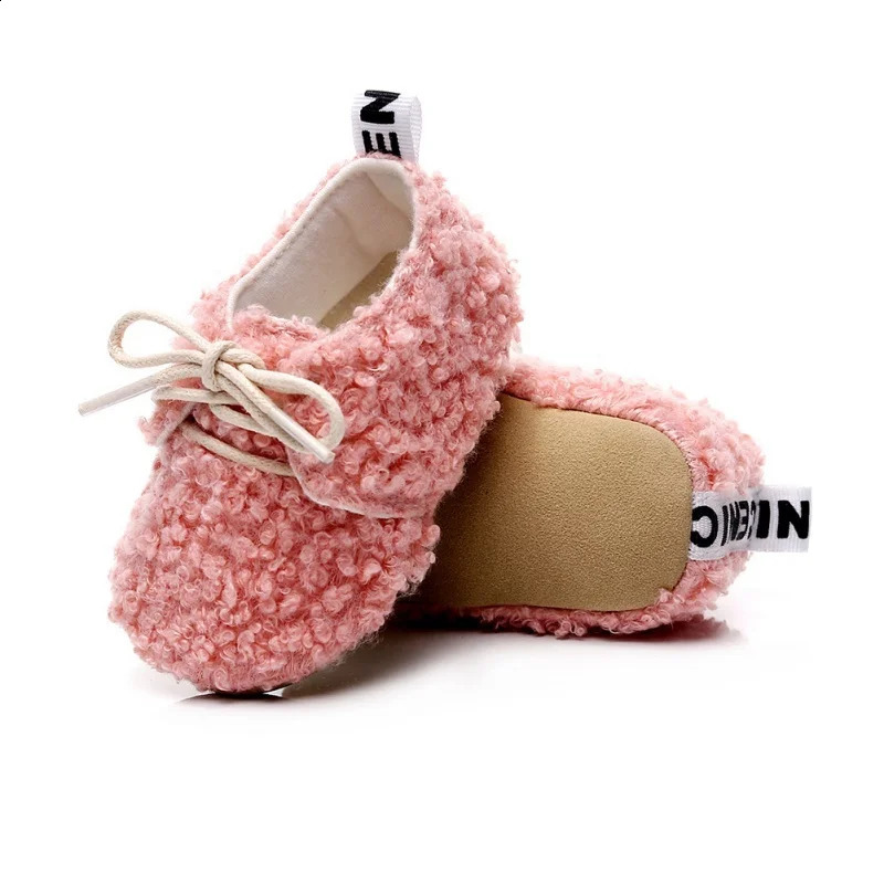 Favourite Childrens Winter Boots Cotton Shoelaces And Soft Velvet Soles 0 To 24 Months Baby Shoes Girls Loafers First Walkers 241228